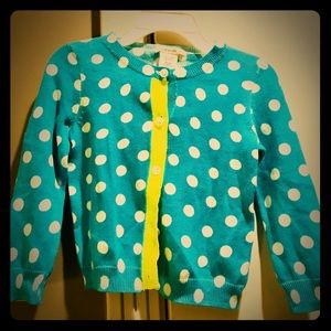 J Crew Polka Dot cardigan 3t